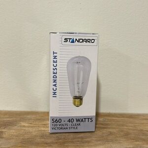 Victorian style incandescent light bulb $5 add on